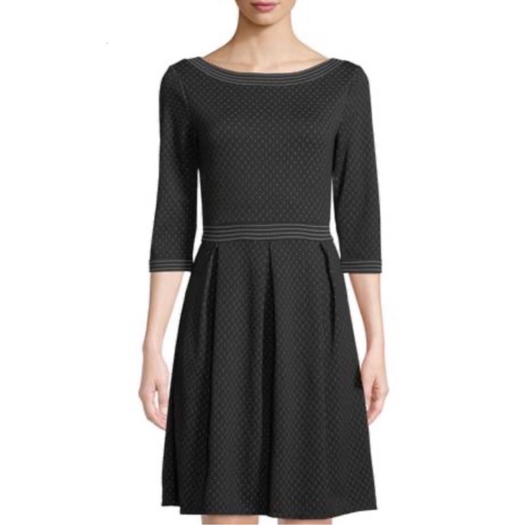 Max Studio Polka Dot Scoop Neck Dress Women’s Small